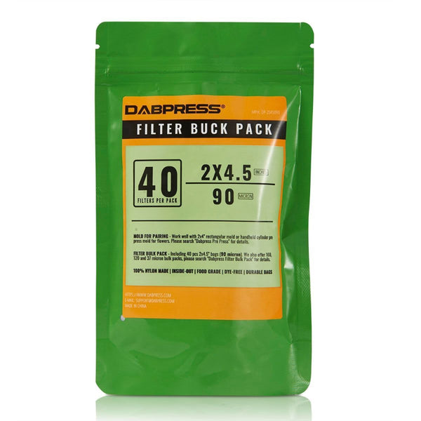 DABPRESS Rosin Filter Bulk Pack of 2x4.5" ( 90 Micron ) Rosin Filter Bags 40pc Per Pack - Rosin Bags in Bulk