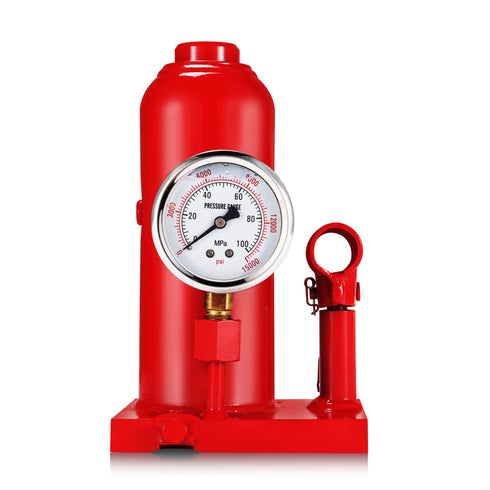 Dabpress 6-ton replacement hydraulic bottle jack featuring a sturdy steel build and pressure relief valve for rosin press upgrades.