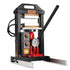 Dabpress 6-Ton hydraulic rosin press showing the extended base support legs for enhanced operational stability.