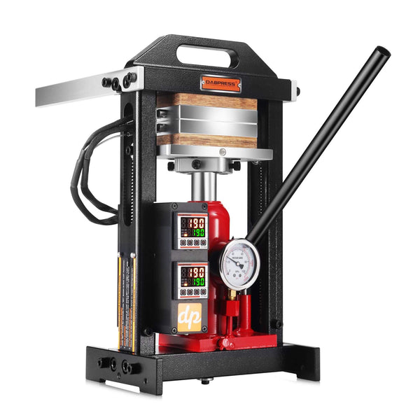 DABPRESS Amberiflow 6-Ton Rosin Press (with/without gauge) - Personal H-Frame 3x5" Dual Heat Machine for Resin Yields