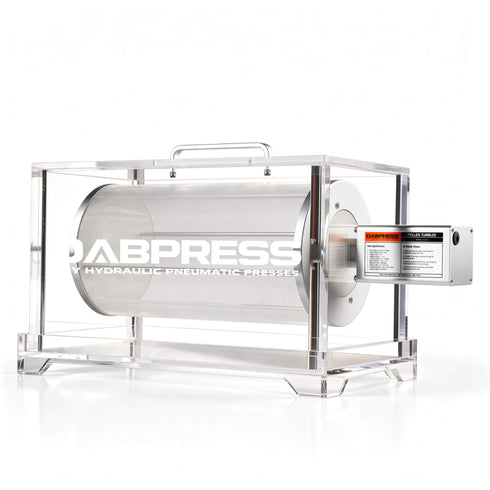 DABPRESS Vortice Motorized Pollen Tumbler - 150g Acrylic Housing & 120g Aluminum Housing Extractors