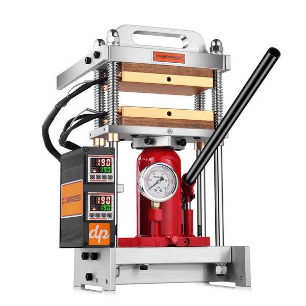 DABPRESS Truebar 10 Ton Flagship Rosin Press - Rigid Direct-Connect 3x5" Heat Plates Machine for Faint Amber Extracts