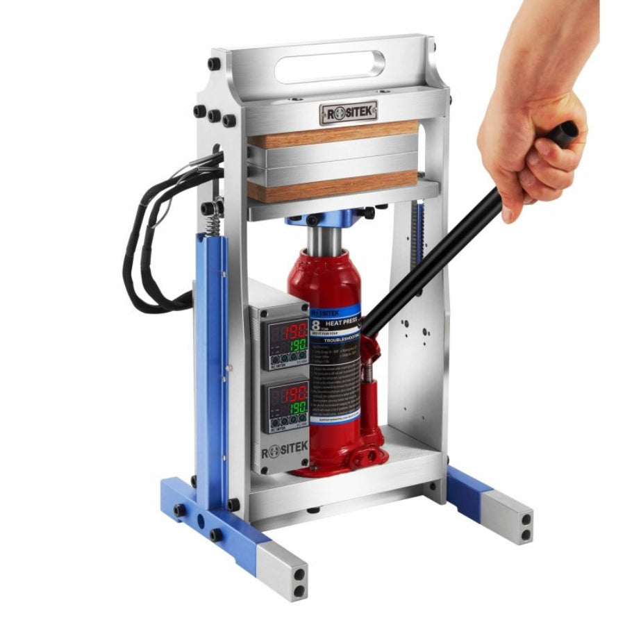 DABPRESS 10 Ton Hydraulic Heat Press Machine W/ Hand Pump - 3x5 Plates, Cage Mount